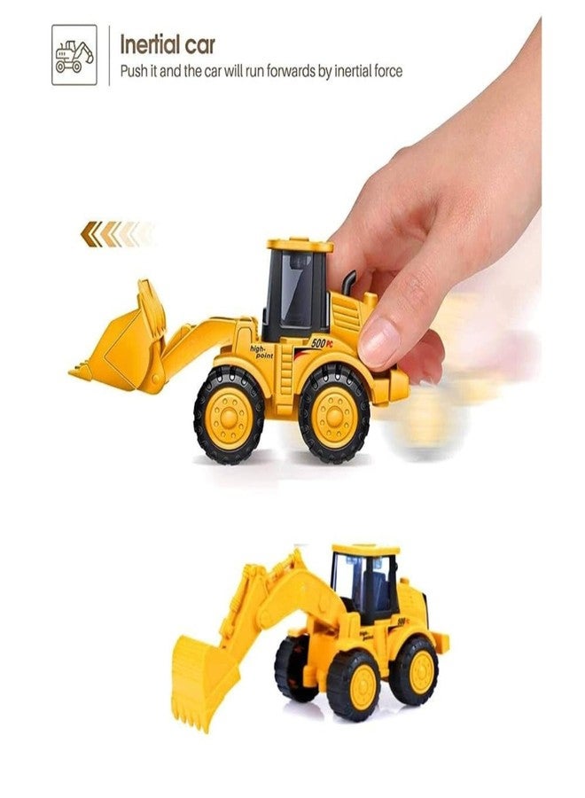 بلس بوينت مجموعة ألعاب حفارة وجرافة البناء من بلس بوينت للأطفال | ألعاب شاحنات بناء تعمل بالاحتكاك للعب التخيلي | مناسبة للأولاد والبنات من عمر 3 سنوات فما فوق | مركبات ادفعها وانطلق بها للأطفال الصغار - Image 3